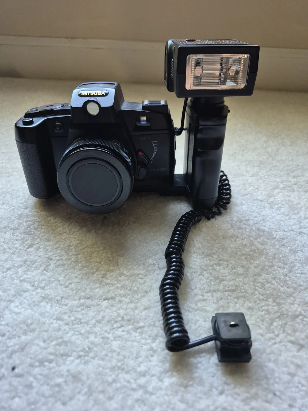 Black SLR Camera with Lens - Black